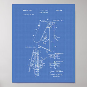 Póster Alarm Signal Box 1951 Patent Art - Blueprint