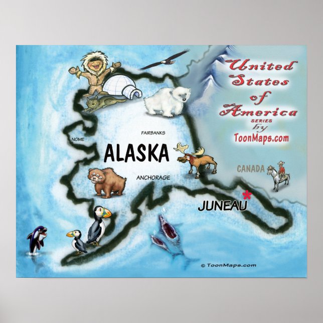 Póster Alasca EUA (Frente)