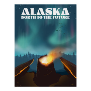 Póster Alasca, Norte para o futuro