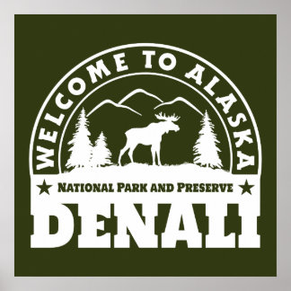 Póster Alasca. Parque Nacional Denali e Reserva