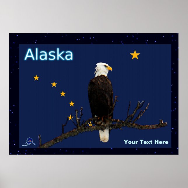 Poster Alaska Eagle E Flag (Frente)