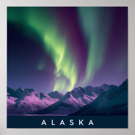 Poster Alaska Luzes do Norte Cênica
