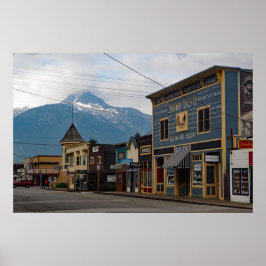 Poster Alaska Skagway Town Building Photo