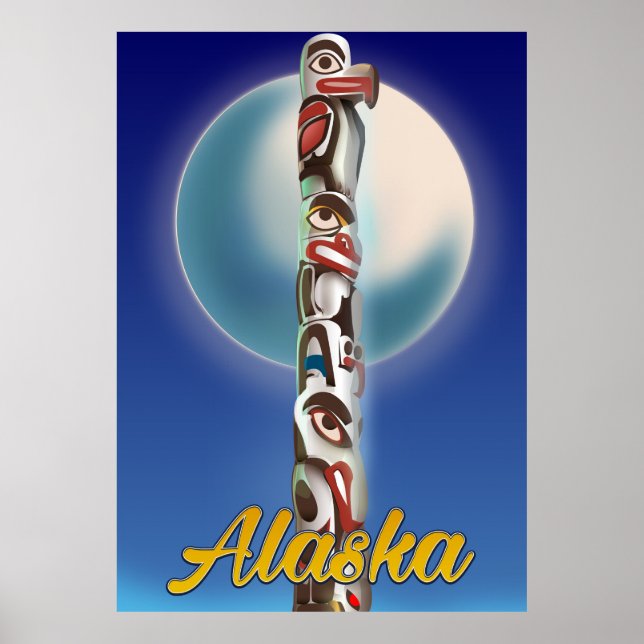 Poster Alaska Totem Viagem (Frente)