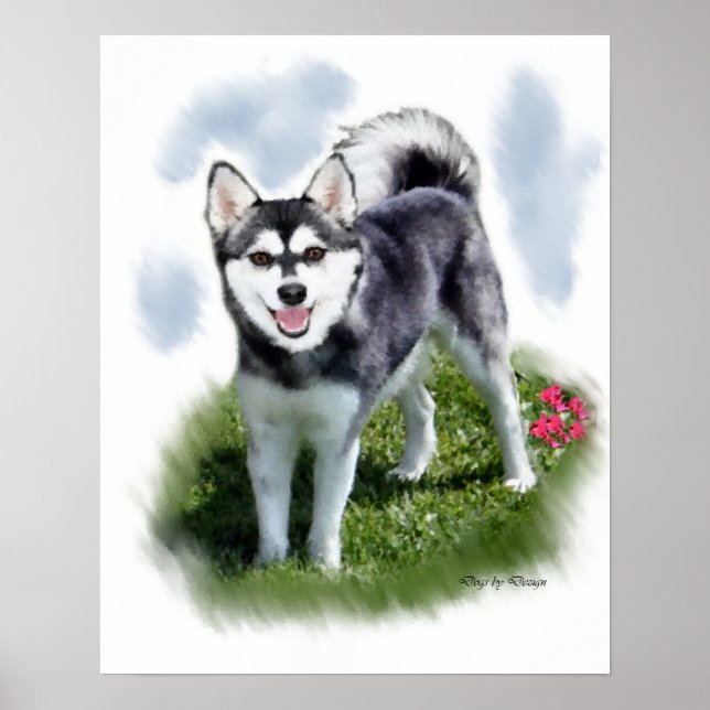 Póster Alaskan Klee Kai Art (Frente)