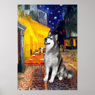 Póster Alaskan Malamute - Terrace Cafe