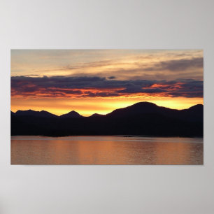 Póster Alaskan Sunset I Beauful Alaska Photoics