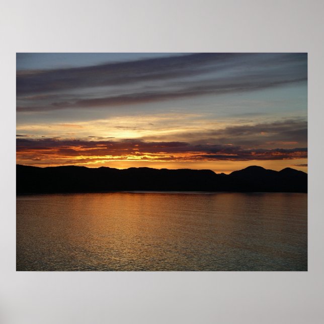 Poster Alaskan Sunset II Belo Alasca Fotografia (Frente)