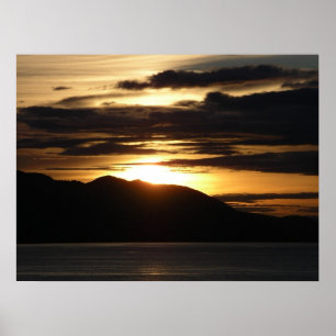 Póster Alaskan Sunset III Linda fotografia do Alasca