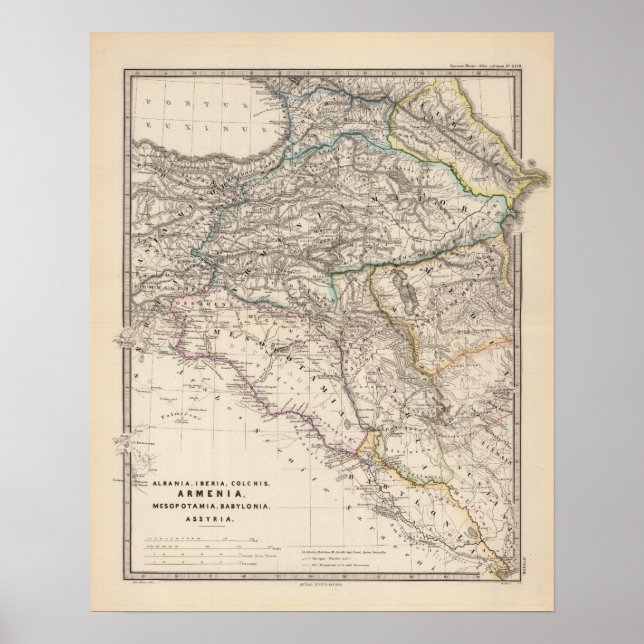 Póster Albânia, Iberia, Colchis, Armênia, Mesopotâmia (Frente)