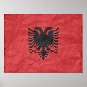 Poster Albanian Flag