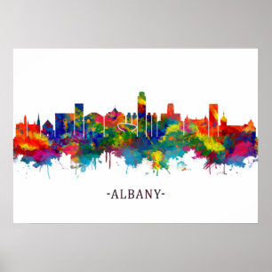 Poster Albany New York Skyline