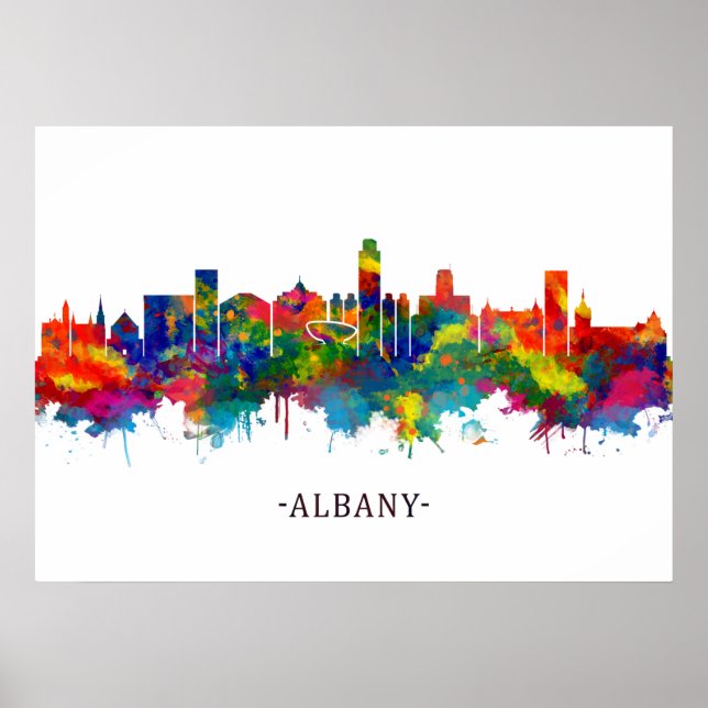 Poster Albany New York Skyline (Frente)