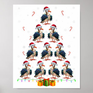 Poster Albatross Santa Hat Xmas Luzes Homens Mulheres Nat