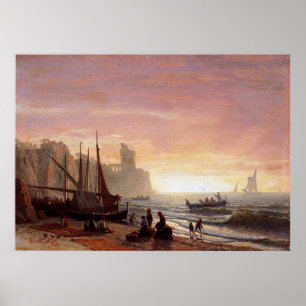 Poster Albert Bierstadt é a frota pesqueira