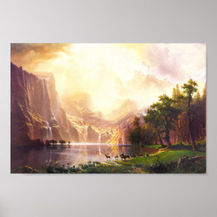 Póster Albert Bierstadt entre a serra Nevada
