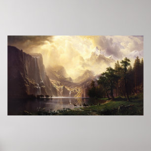 Poster Albert Bierstadt Entre as Montanhas de Sierra Neva