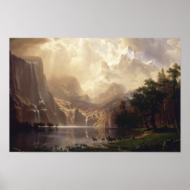 Poster Albert Bierstadt - Entre Sierra Nevada (Frente)