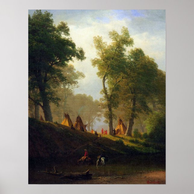 Poster Albert Bierstadt-Wolf River, Kansas (Frente)