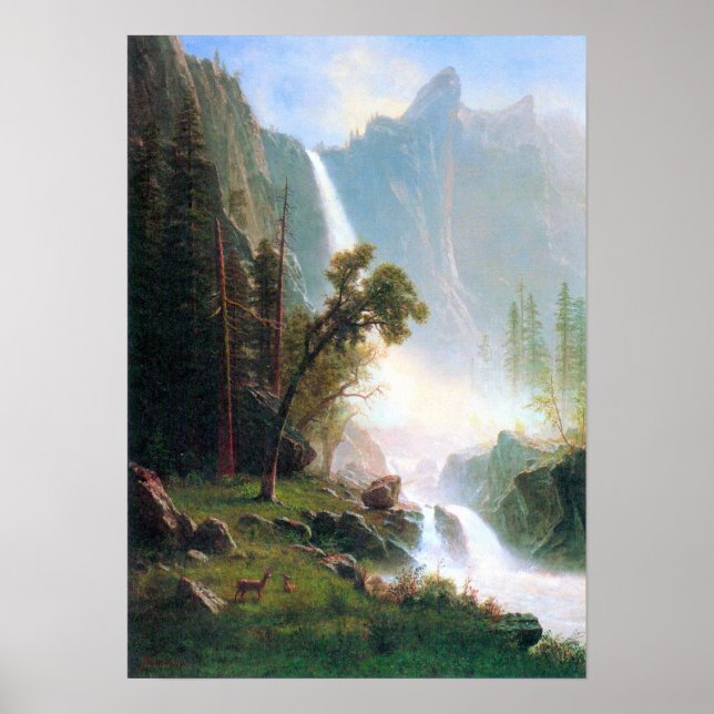 Póster Albert Bierstadt-Yosemite Falls (Frente)