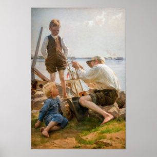 Poster Albert Edelfelt - Construtores Navais