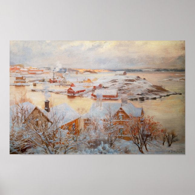 Poster Albert Edelfelt - Dia de Dezembro (Frente)