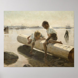 Poster Albert Edelsense - Dois meninos em um registro