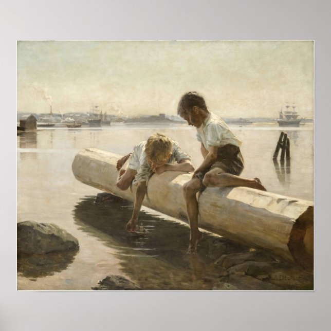 Poster Albert Edelsense - Dois meninos em um registro (Frente)