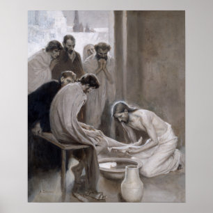 Poster Albert Edelsense - Jesus Lavando Pés Discípulos