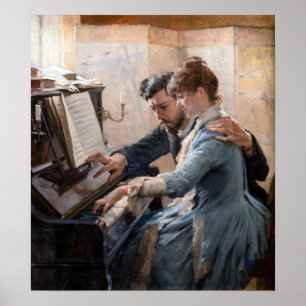 Poster Albert Edelsense - Tocando o Piano