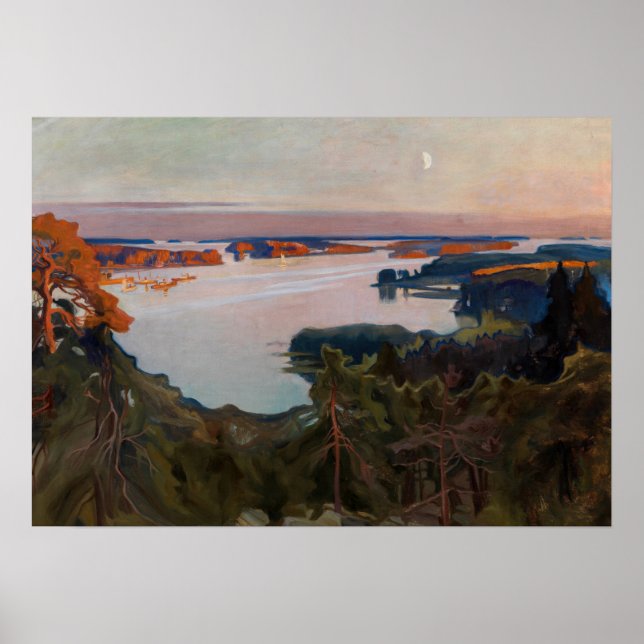 Poster Albert Edelsense - Vista sobre Haikko (Frente)