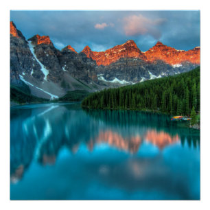 Póster Alberta Canadá Lago Louise Aventura de Verão