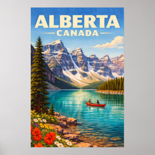 Poster Alberta Canadá Montanhas Rochosas Canadenses Viage