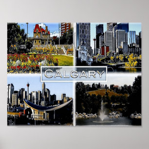 Poster Alberta - Canadá - Mosaico -