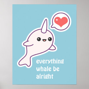 Póster Albino Narwhal