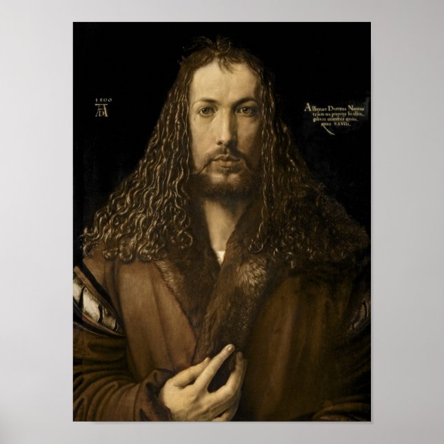 Poster Albrecht Durer - Autorretrato (Frente)
