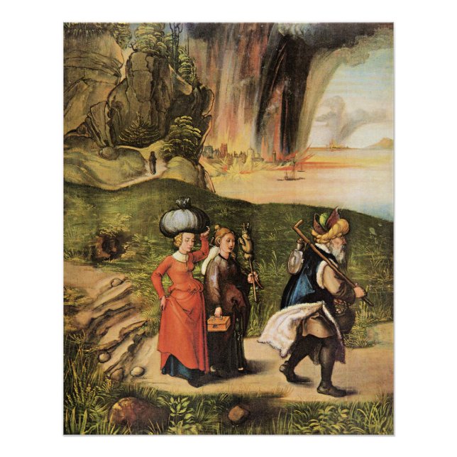 Póster Albrecht Durer - Escape de Lot (Frente)