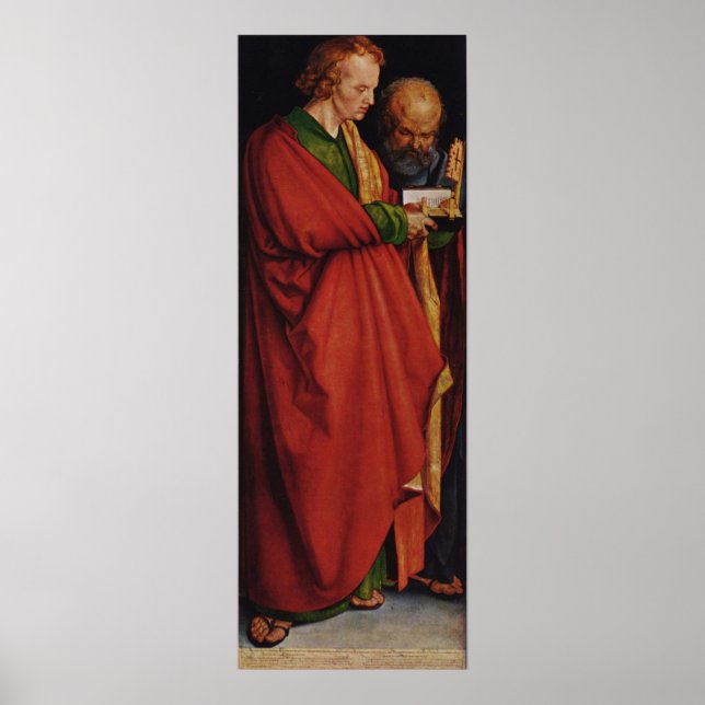 Poster Albrecht Durer - Painel Esquerdo Quatro Apóstolos (Frente)