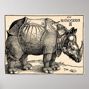 Poster Albrecht Dürer Rhinoceros