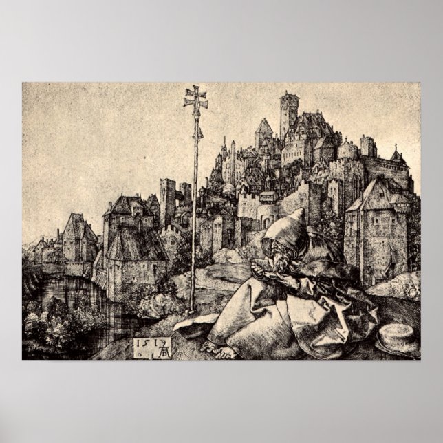 Poster Albrecht Durer Rua Anthony na Cidade (Frente)