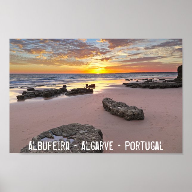 Póster Albufeira - Portugal. Férias de Verão em Algarve (Frente)
