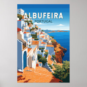 Poster Albufeira Portugal Viagem Art Vintage