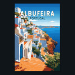 Poster Albufeira Portugal Viagem Art Vintage<br><div class="desc">Albufeira retro vetor viagem design. Albufeira é uma cidade costeira na região do Algarve do Sul de Portugal. É uma antiga vila pesqueira que se tornou um grande destino de férias.</div>
