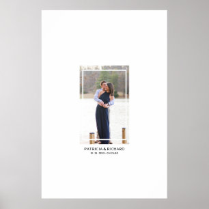 Poster Álbum de Convidados de Casamento Alternativo de Fo