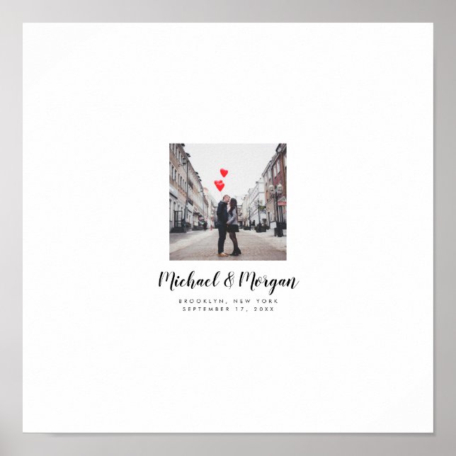 Poster Álbum de Fotos do Casamento para Desejos Manuscrit (Frente)