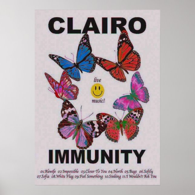 Poster Álbum de Imunidade Clairo (Frente)