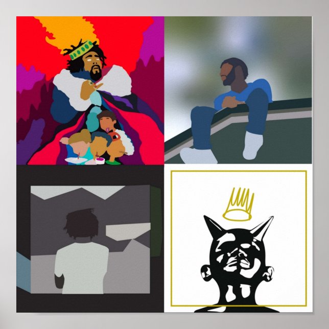 Poster álbuns mínimos de j cole (Frente)