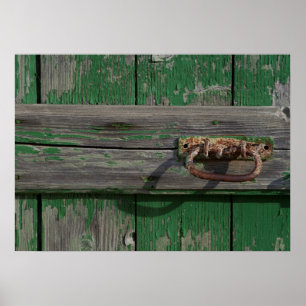 Póster Alça Rústica Da Porta Verde