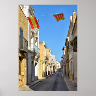 Póster Alcala de Xivert cidade na província de Valência,
