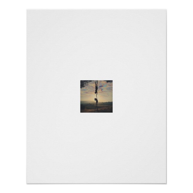 Póster Alcançando seu reflexo de cabeça para baixo (Frente)